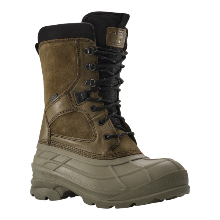 Kamik Winter Boots NationPlus (Suede Leather, Waterproof) 2026 Olive Green Men's